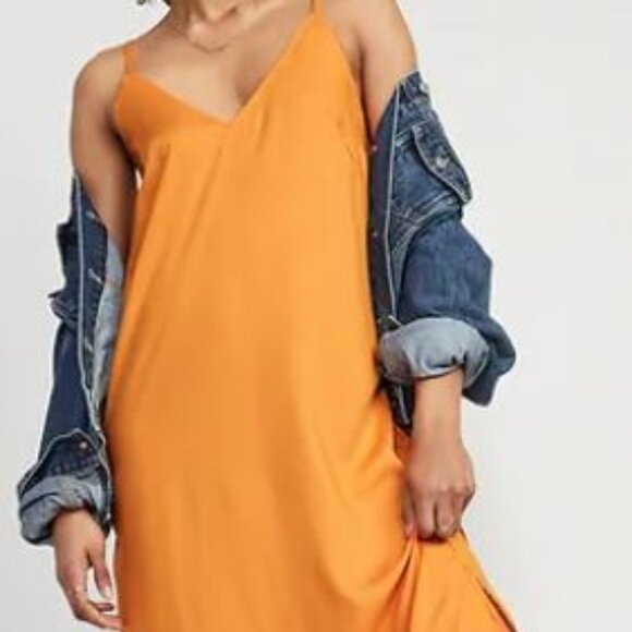 Old Navy Dresses & Skirts - Old Navy Tie-Back Maxi Slip Dress - Orange